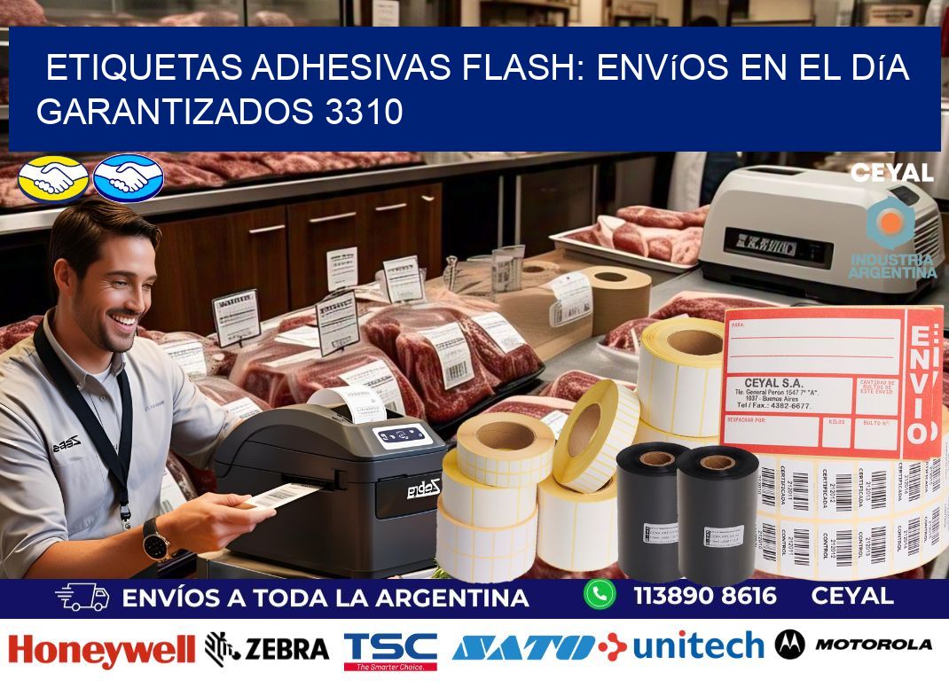 Etiquetas adhesivas Flash: Envíos en el Día Garantizados 3310