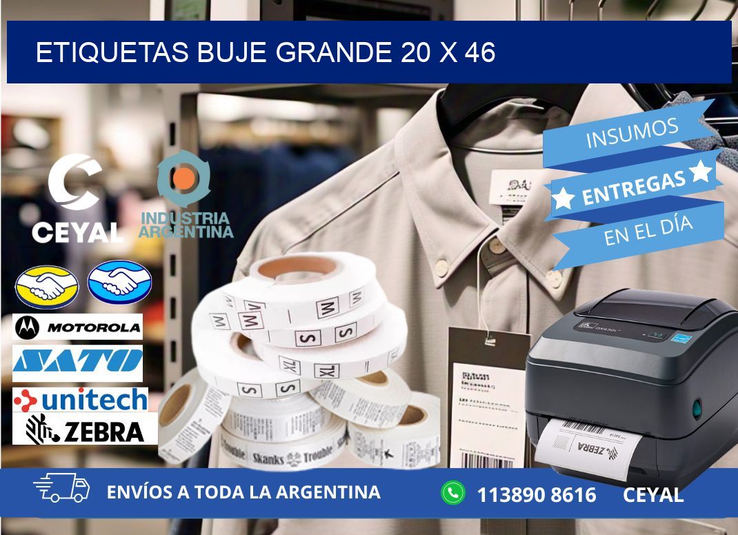 Etiquetas buje grande 20 x 46