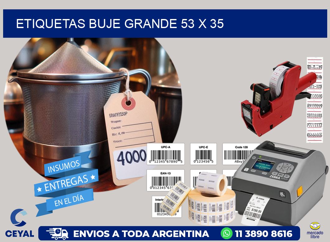 Etiquetas buje grande 53 x 35