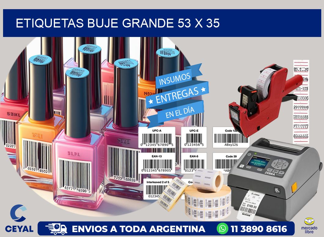 Etiquetas buje grande 53 x 35