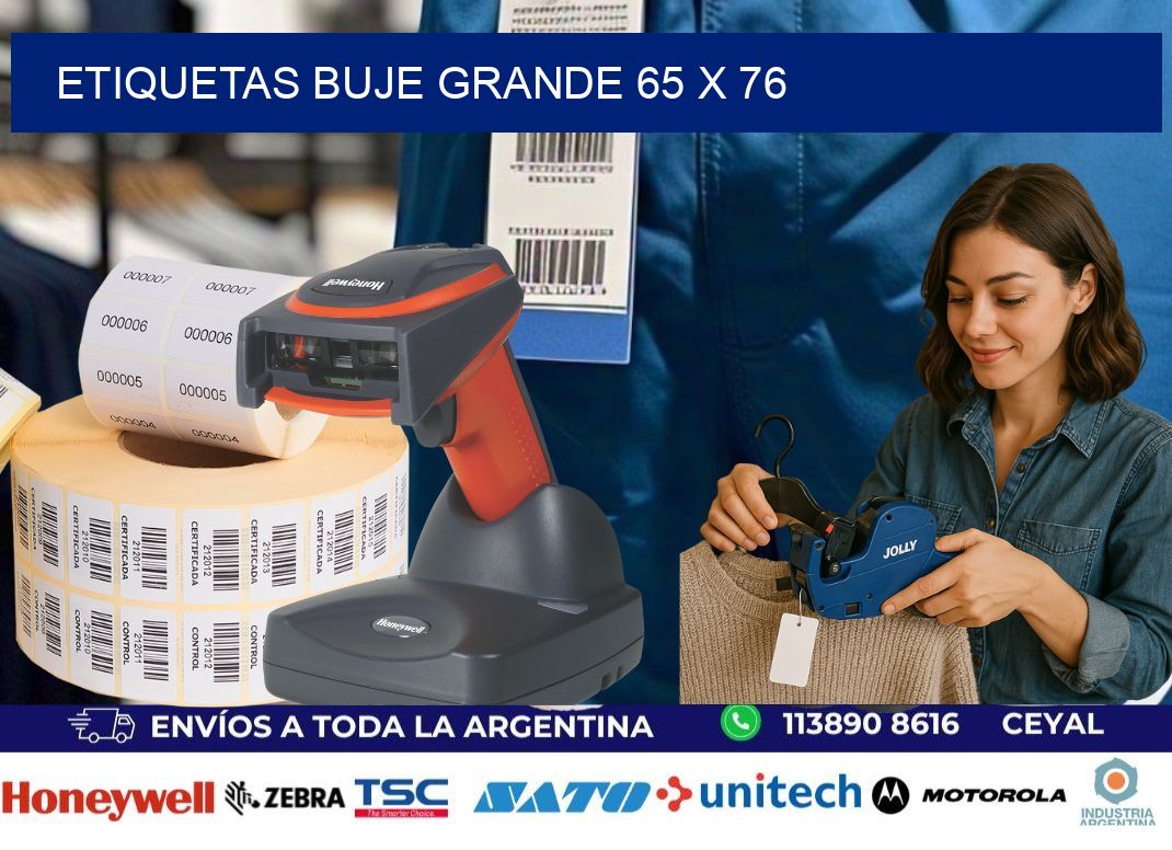 Etiquetas buje grande 65 x 76