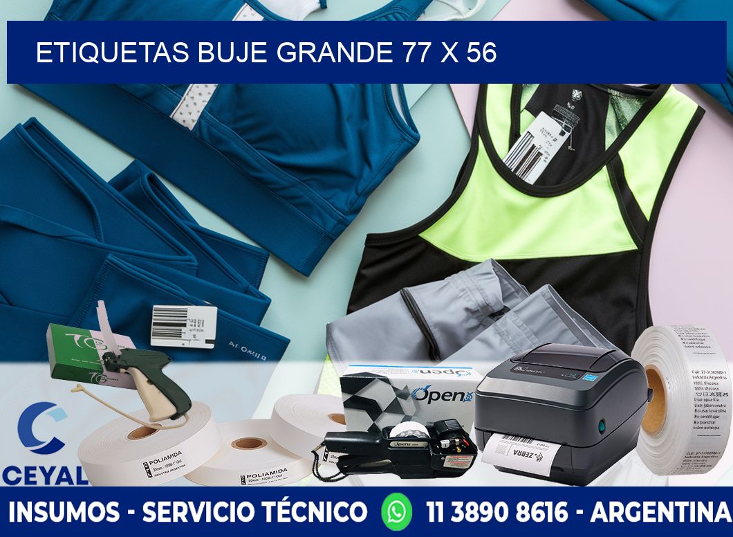 Etiquetas buje grande 77 x 56