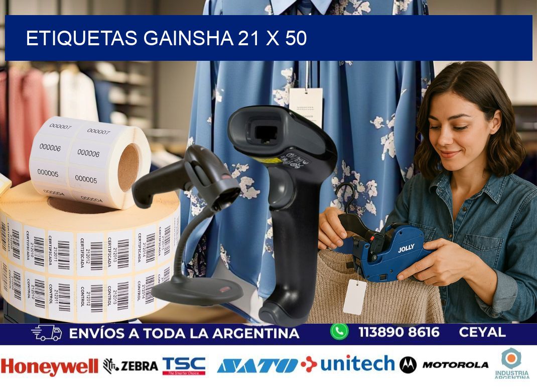Etiquetas gainsha 21 x 50
