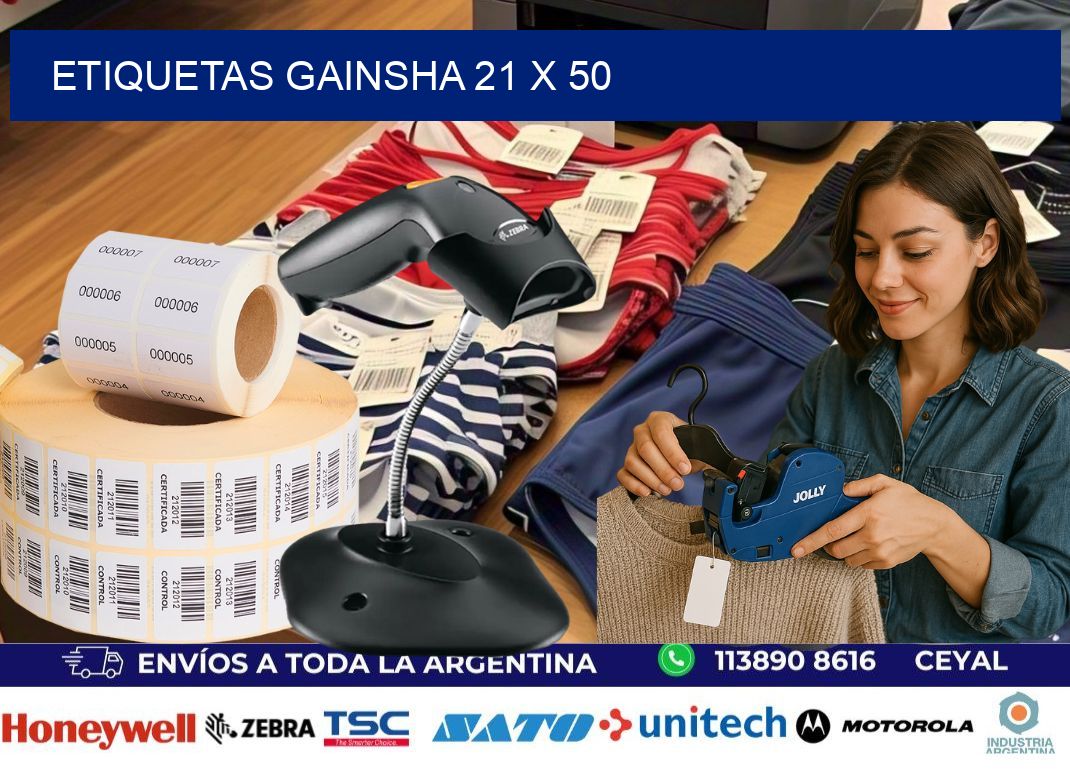 Etiquetas gainsha 21 x 50