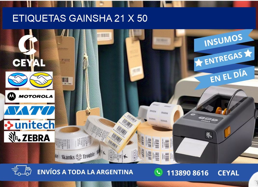 Etiquetas gainsha 21 x 50