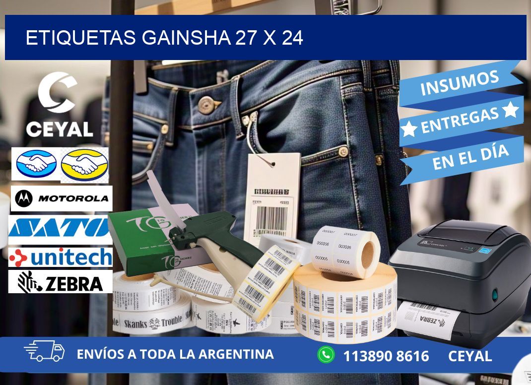 Etiquetas gainsha 27 x 24
