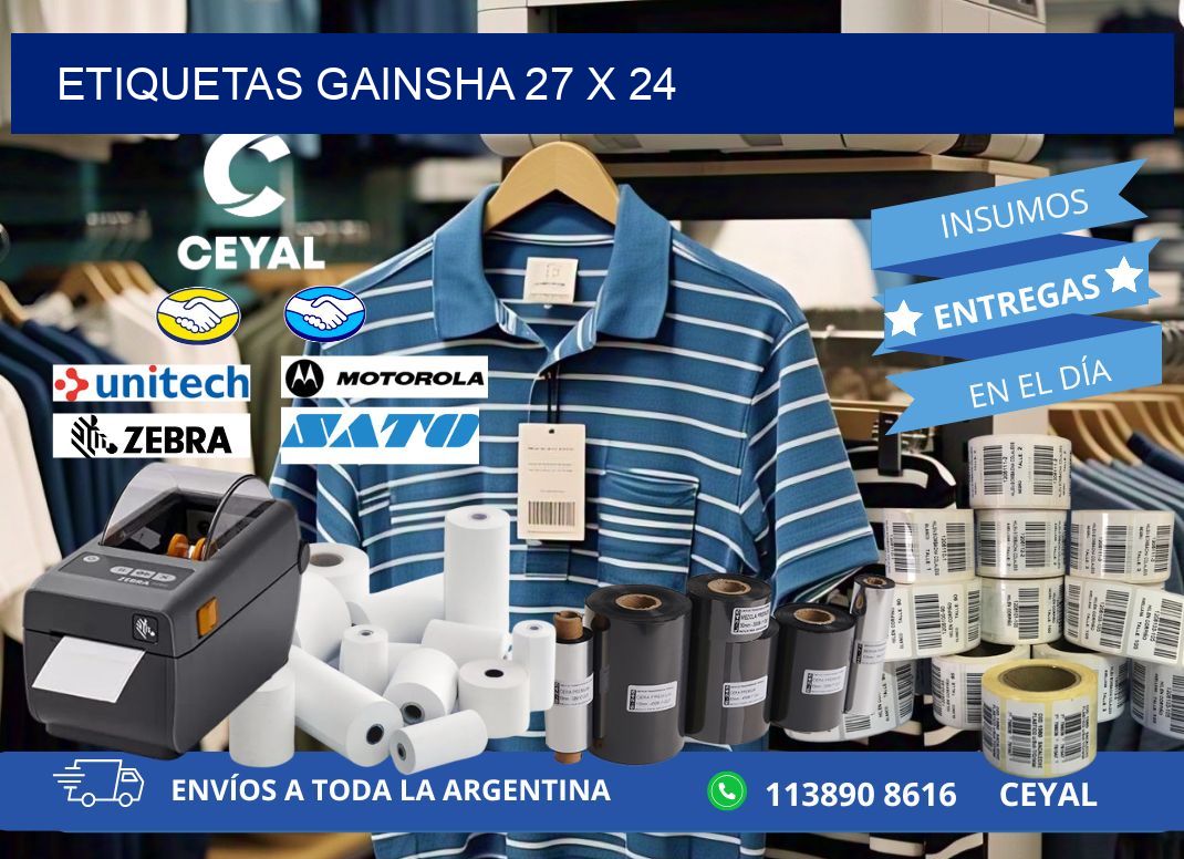 Etiquetas gainsha 27 x 24