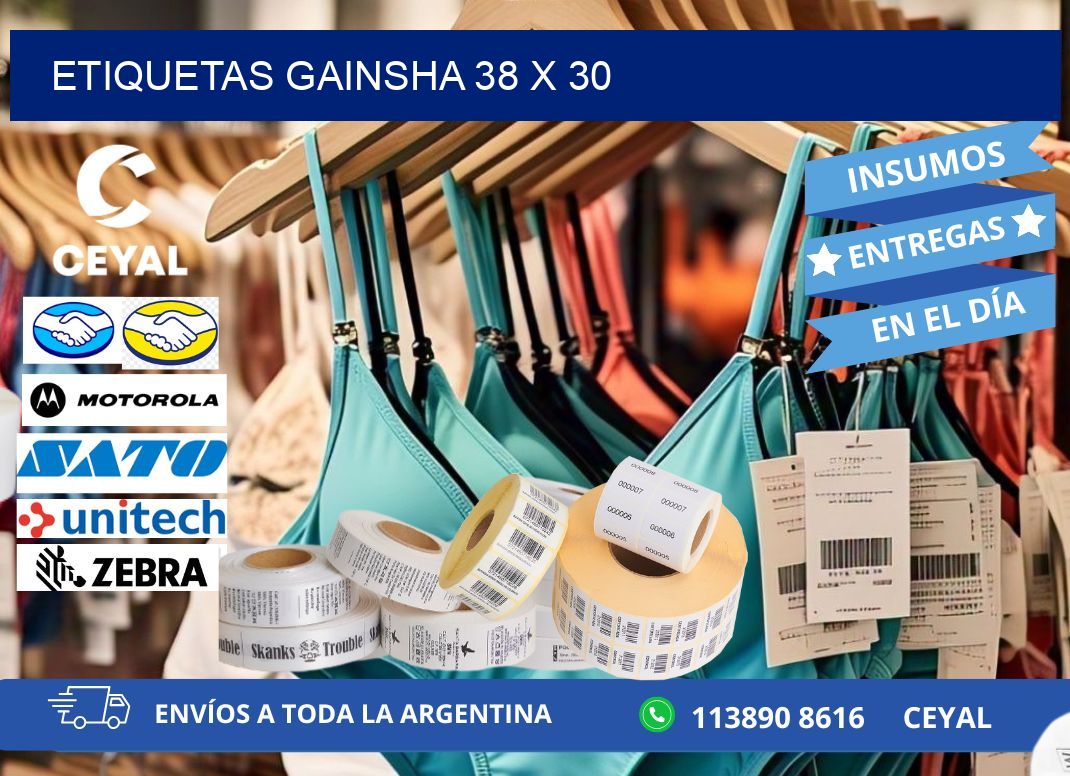 Etiquetas gainsha 38 x 30