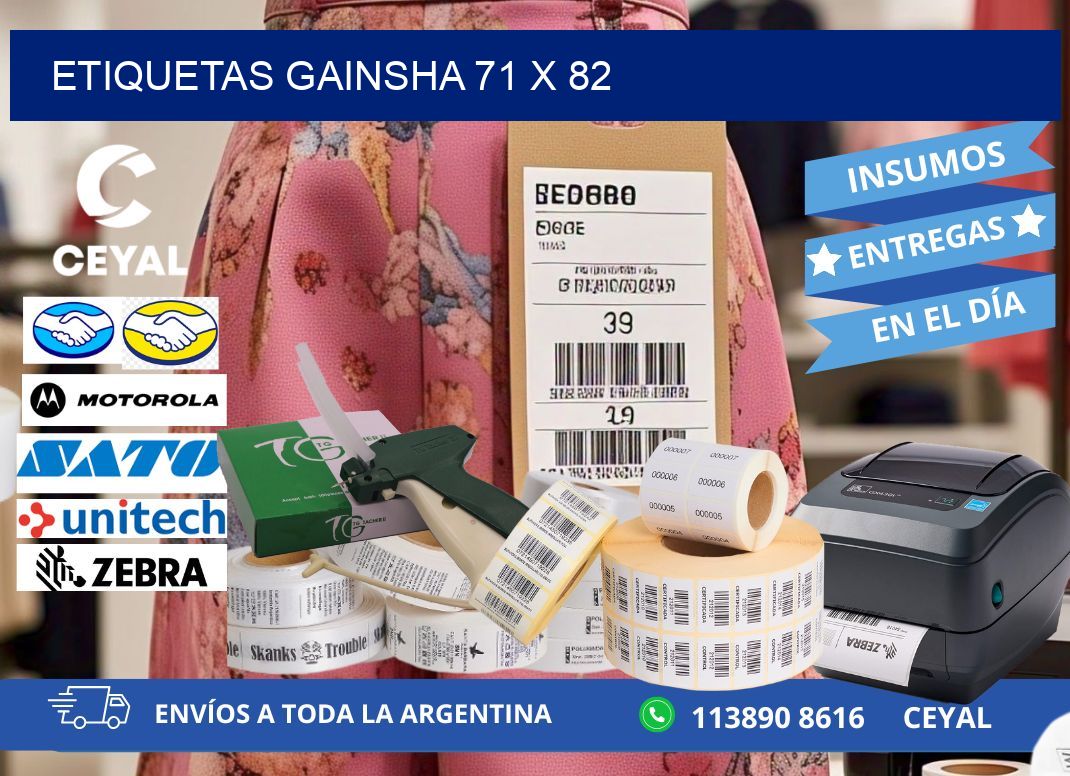 Etiquetas gainsha 71 x 82