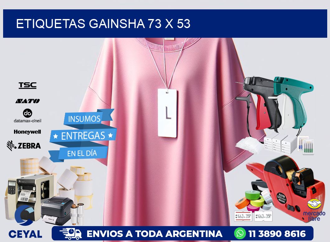 Etiquetas gainsha 73 x 53
