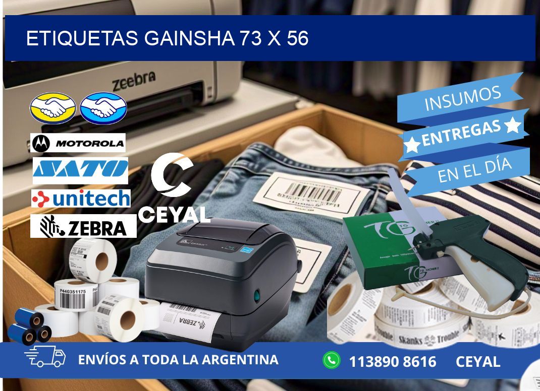 Etiquetas gainsha 73 x 56