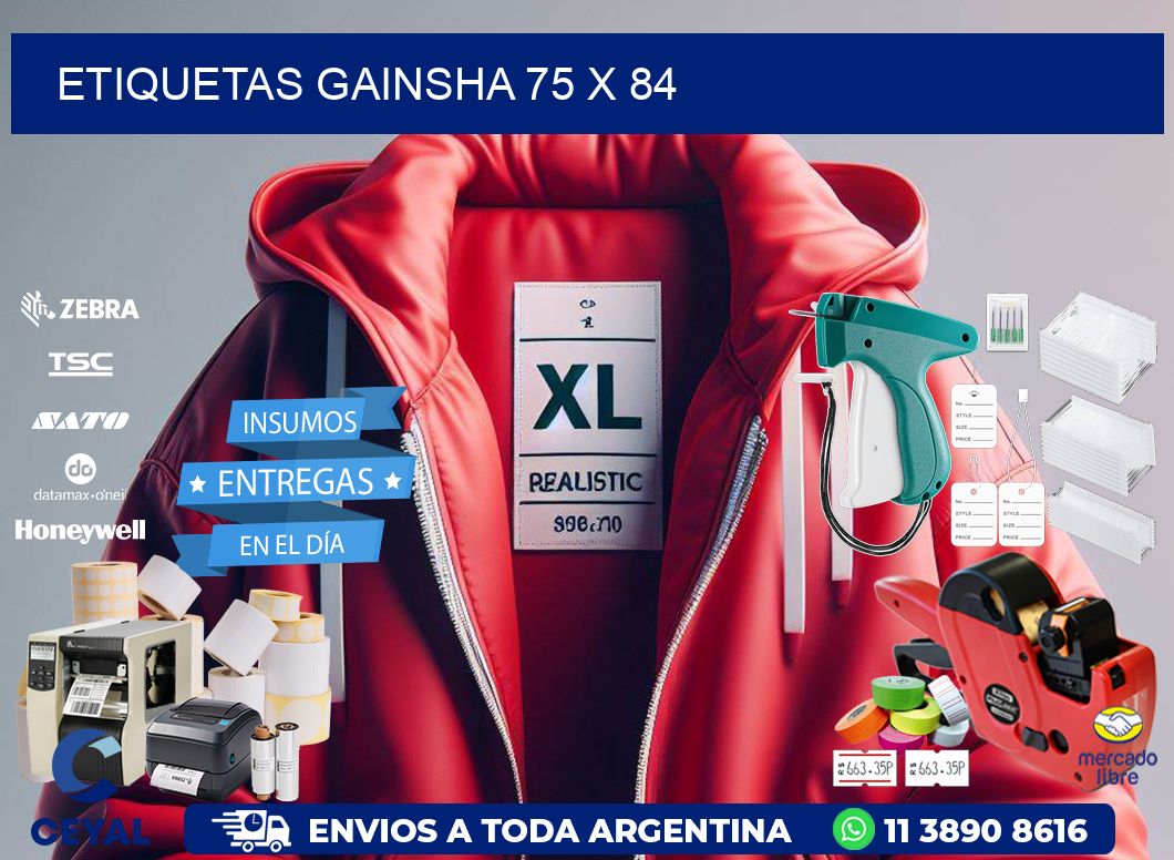 Etiquetas gainsha 75 x 84