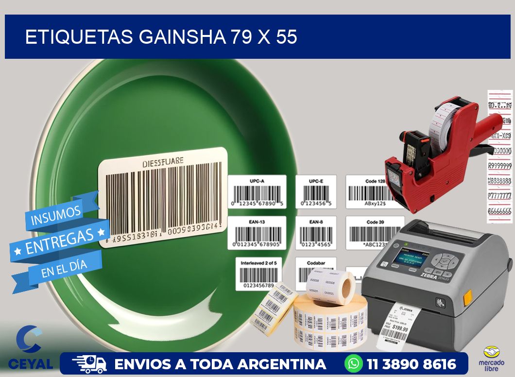 Etiquetas gainsha 79 x 55