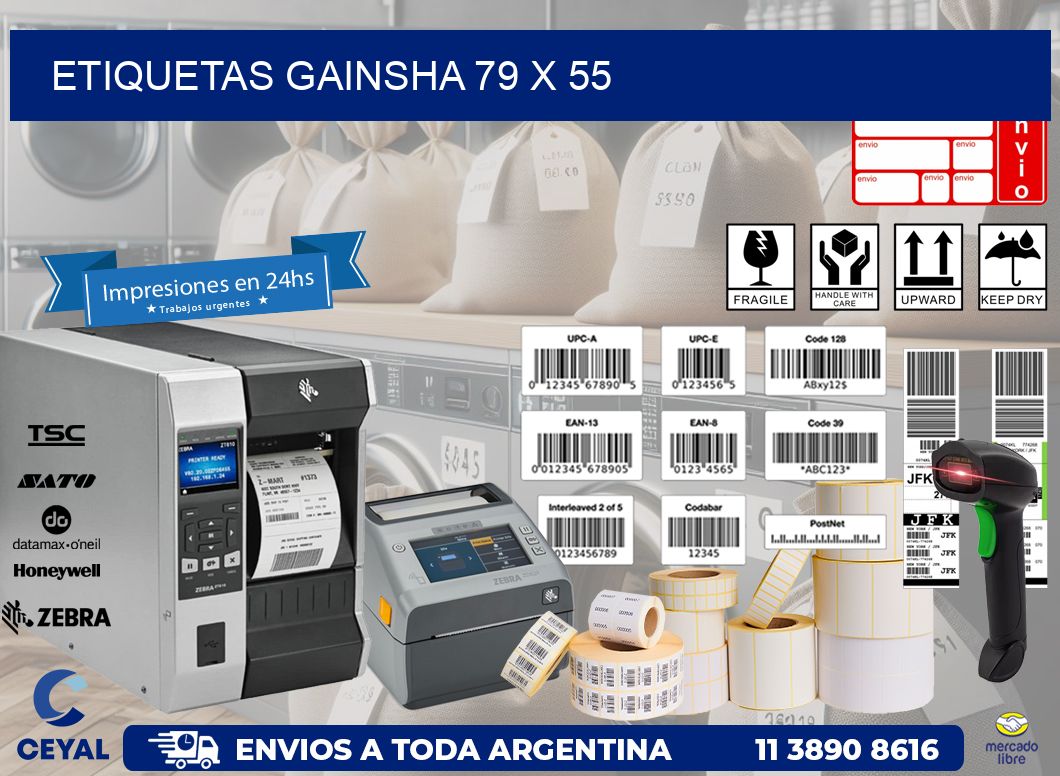 Etiquetas gainsha 79 x 55