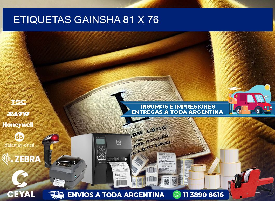 Etiquetas gainsha 81 x 76