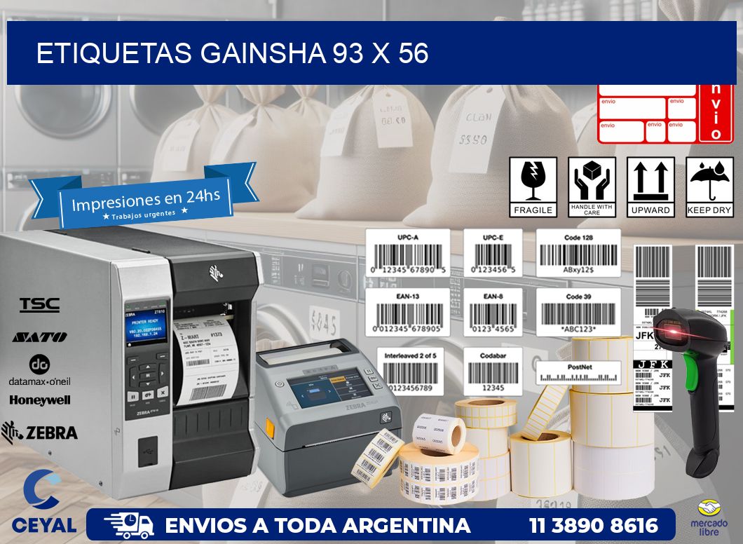 Etiquetas gainsha 93 x 56
