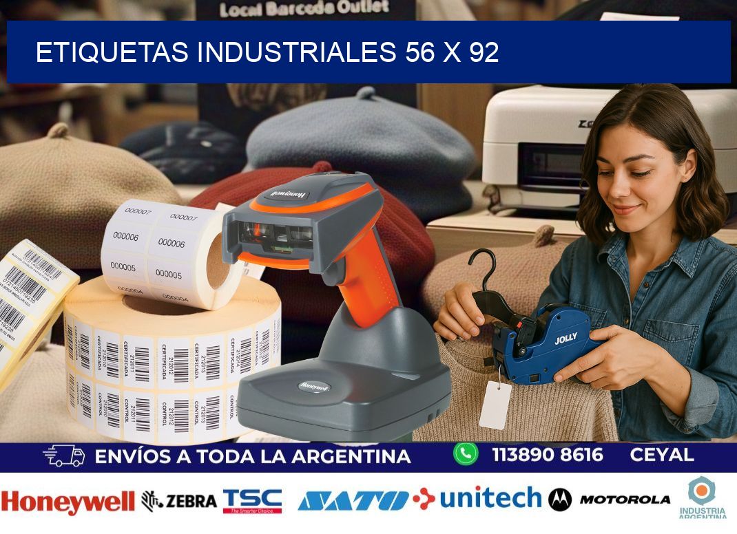 Etiquetas industriales 56 x 92