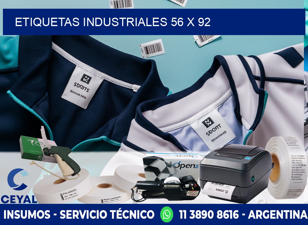 Etiquetas industriales 56 x 92