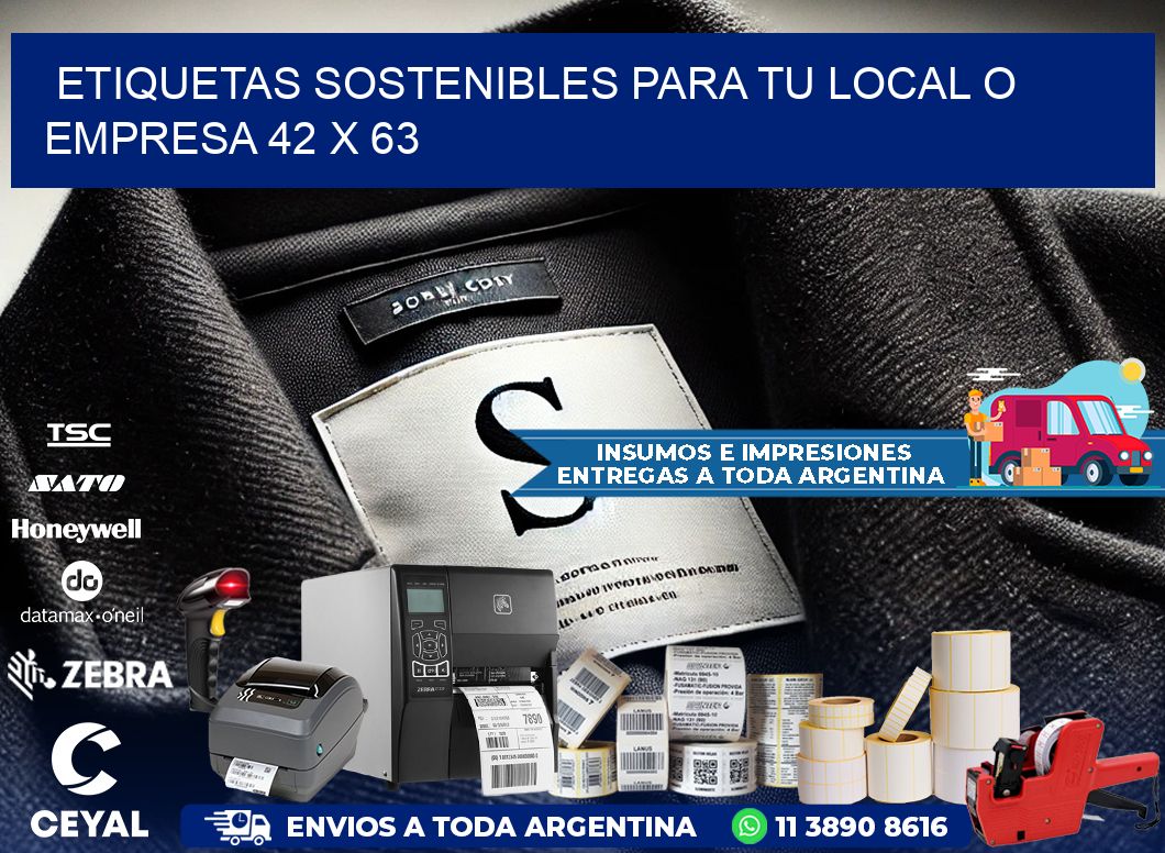 Etiquetas sostenibles para tu local o empresa 42 x 63