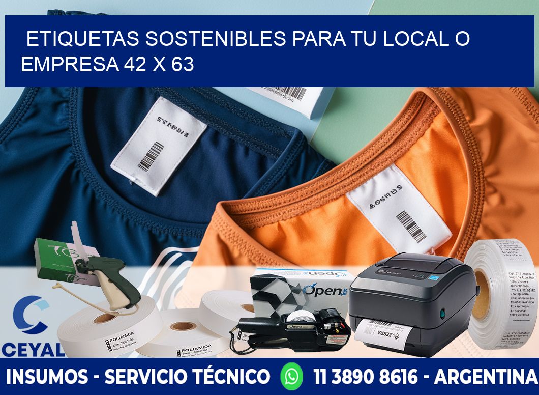 Etiquetas sostenibles para tu local o empresa 42 x 63