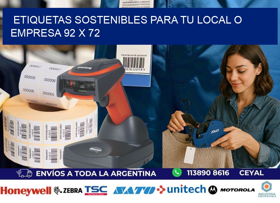 Etiquetas sostenibles para tu local o empresa 92 x 72