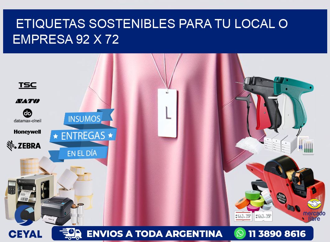 Etiquetas sostenibles para tu local o empresa 92 x 72