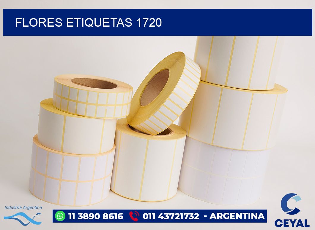 Flores etiquetas 1720
