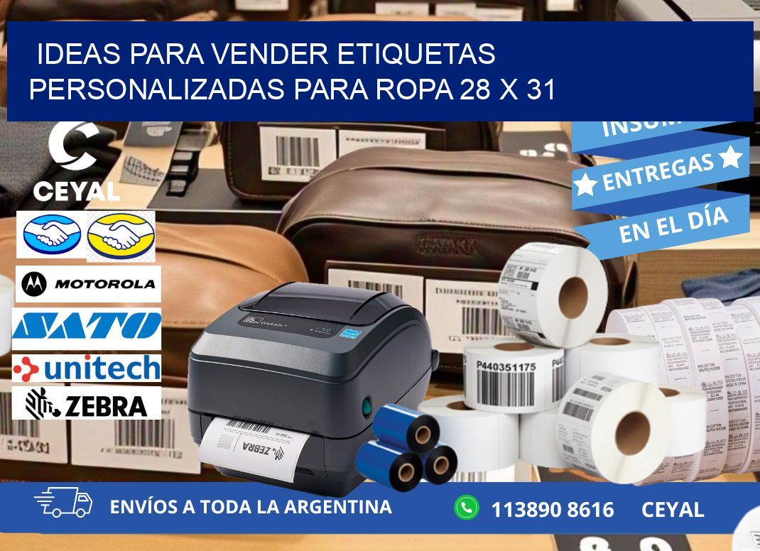 Ideas para Vender Etiquetas Personalizadas para Ropa 28 x 31