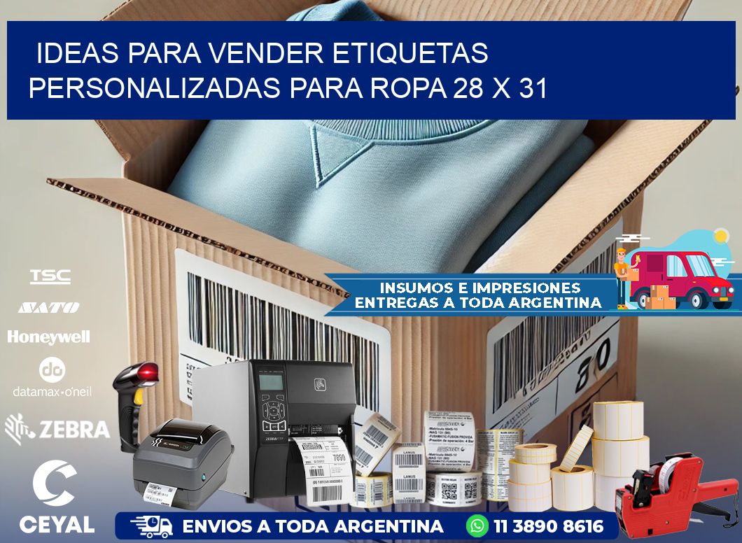 Ideas para Vender Etiquetas Personalizadas para Ropa 28 x 31
