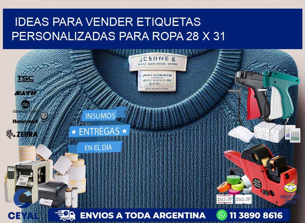 Ideas para Vender Etiquetas Personalizadas para Ropa 28 x 31