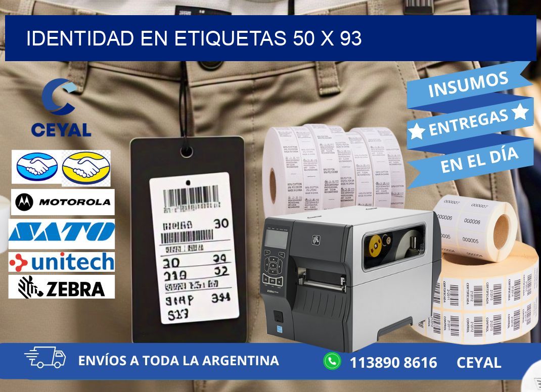 Identidad en etiquetas 50 x 93