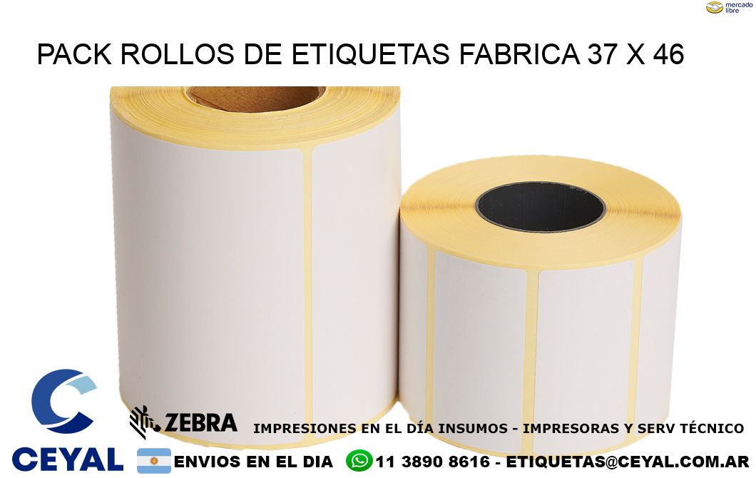 Pack ROLLOS DE ETIQUETAS FABRICA 37 x 46