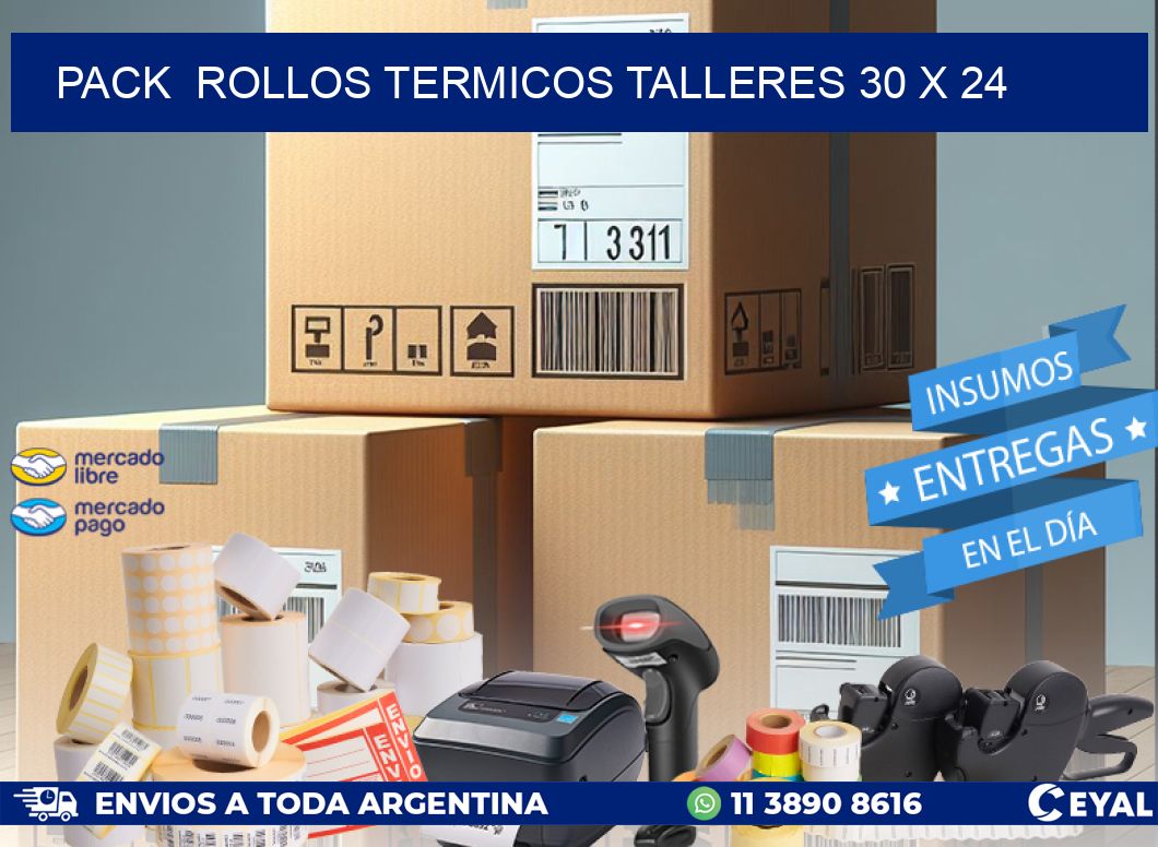Pack ROLLOS TERMICOS TALLERES 30 x 24