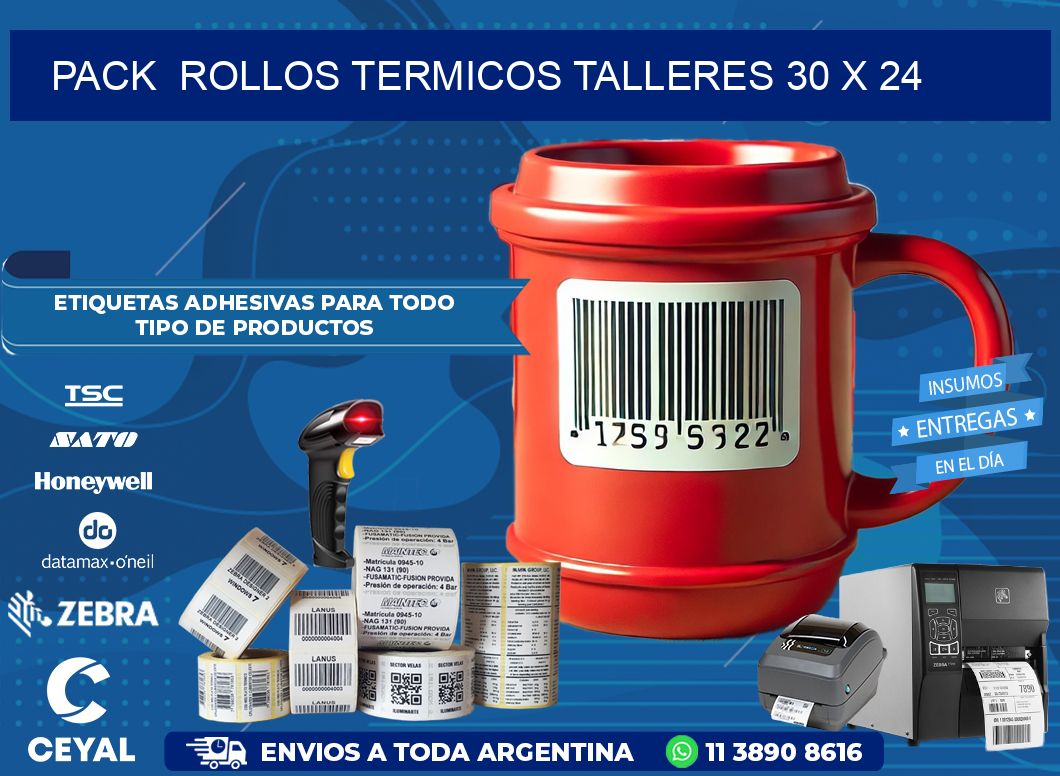 Pack  ROLLOS TERMICOS TALLERES 30 x 24