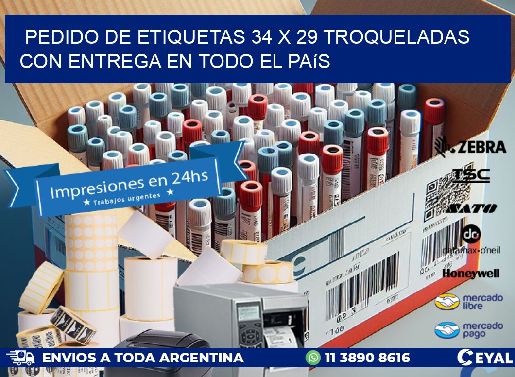 Pedido de etiquetas 34 x 29 troqueladas con entrega en todo el país