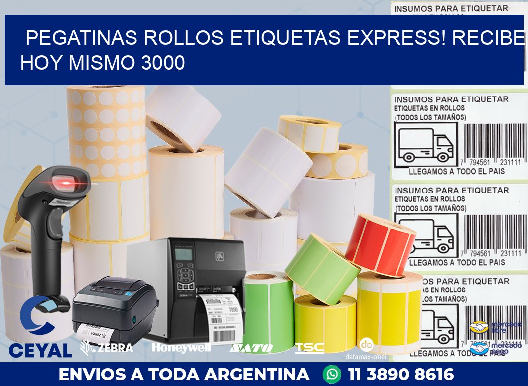 Pegatinas rollos etiquetas Express! Recibe Hoy Mismo 3000