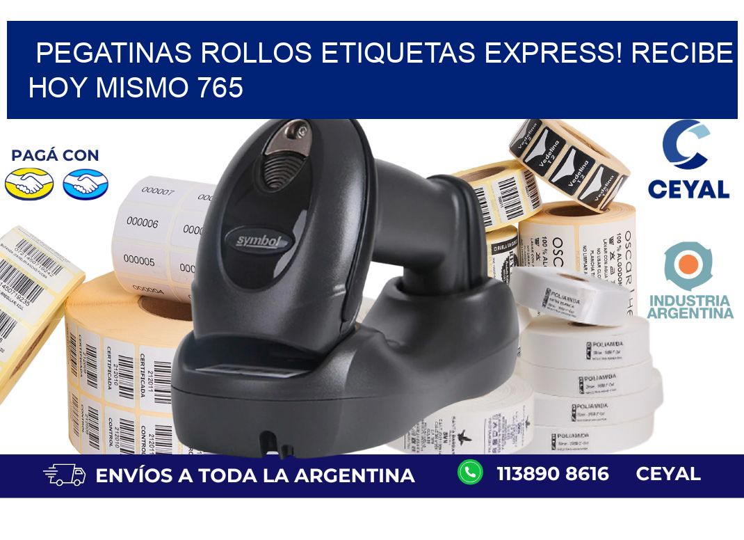 Pegatinas rollos etiquetas Express! Recibe Hoy Mismo 765