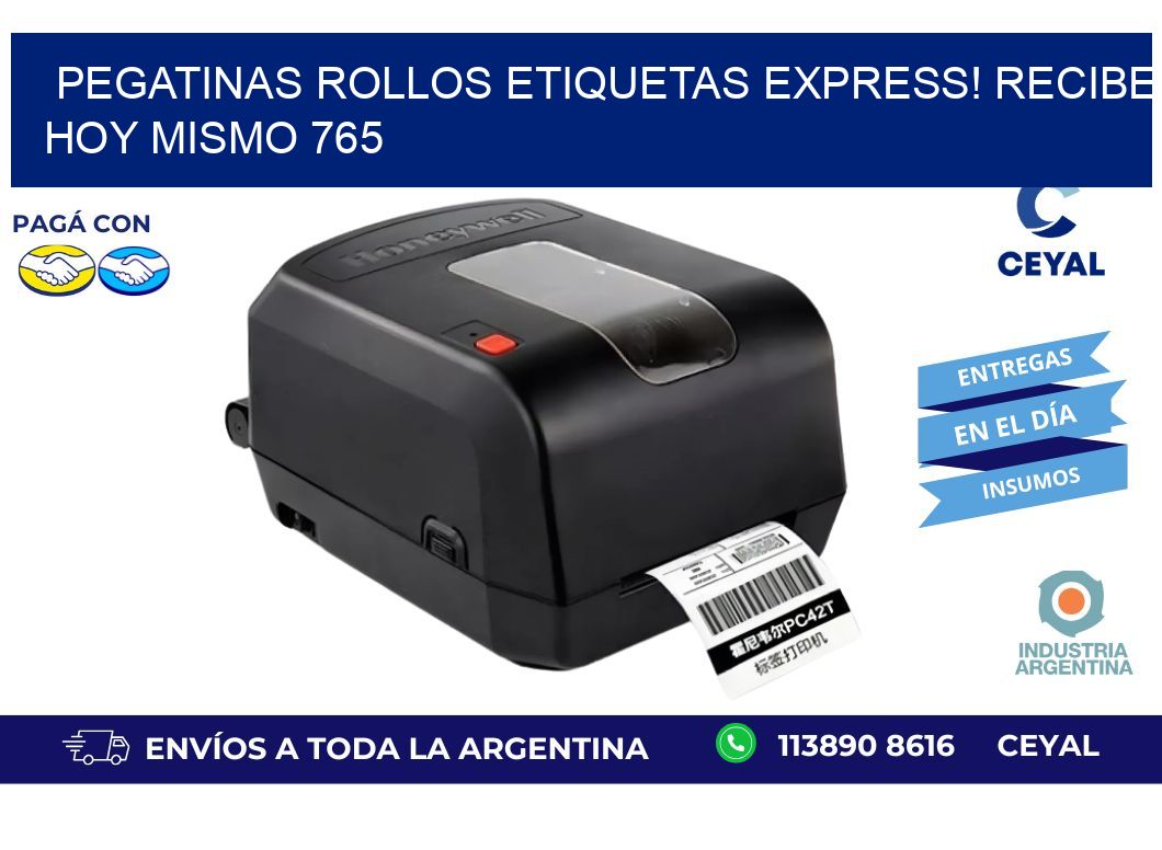 Pegatinas rollos etiquetas Express! Recibe Hoy Mismo 765