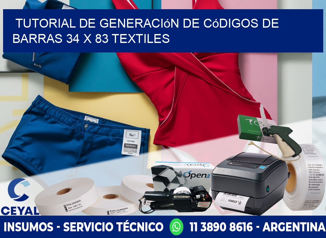 Tutorial de Generación de Códigos de Barras 34 x 83 Textiles