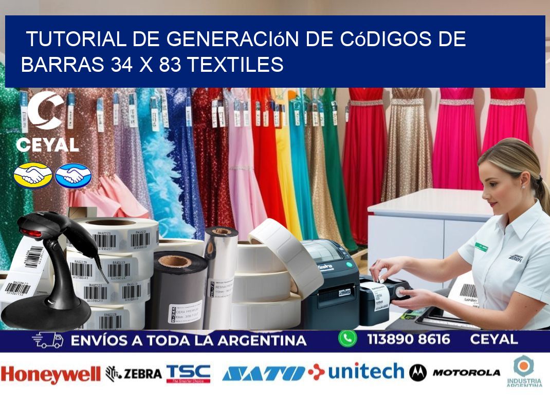 Tutorial de Generación de Códigos de Barras 34 x 83 Textiles