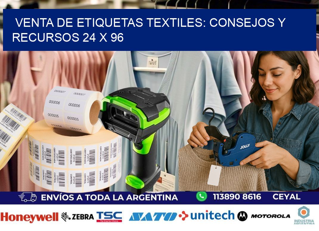 Venta de Etiquetas Textiles: Consejos y Recursos 24 x 96