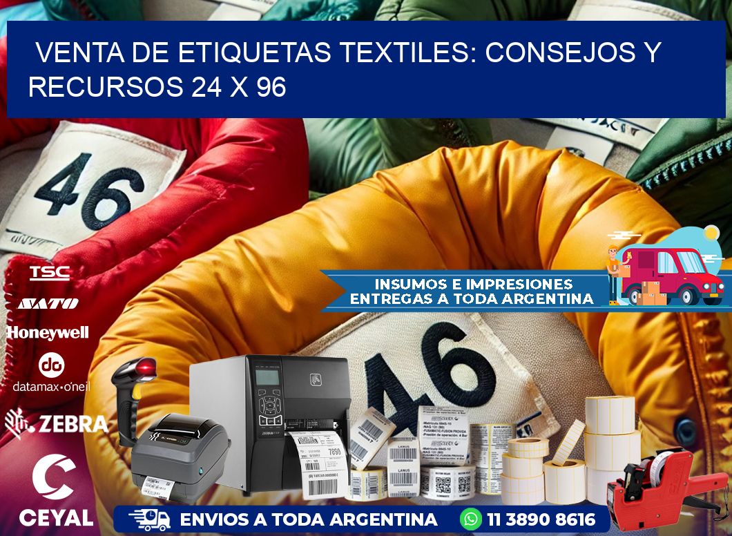 Venta de Etiquetas Textiles: Consejos y Recursos 24 x 96
