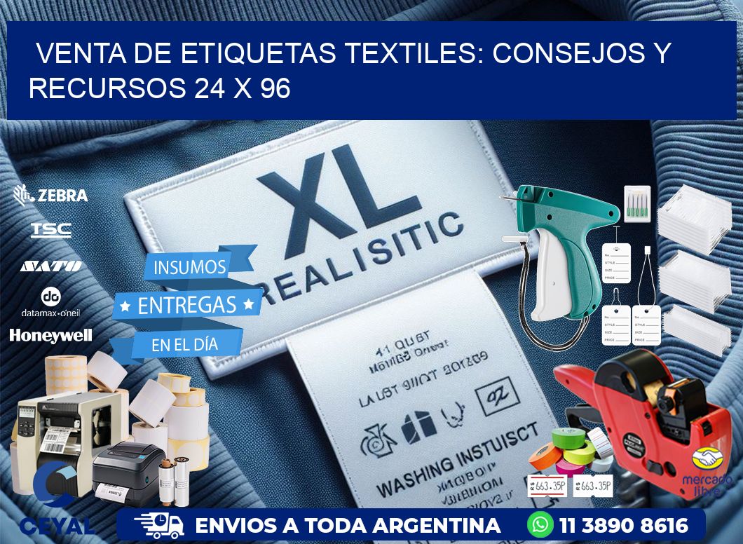 Venta de Etiquetas Textiles: Consejos y Recursos 24 x 96