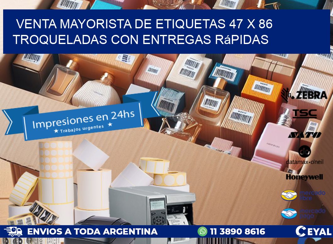 Venta mayorista de etiquetas 47 x 86 troqueladas con entregas rápidas