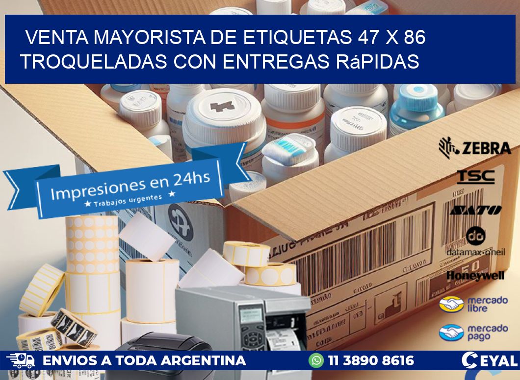 Venta mayorista de etiquetas 47 x 86 troqueladas con entregas rápidas