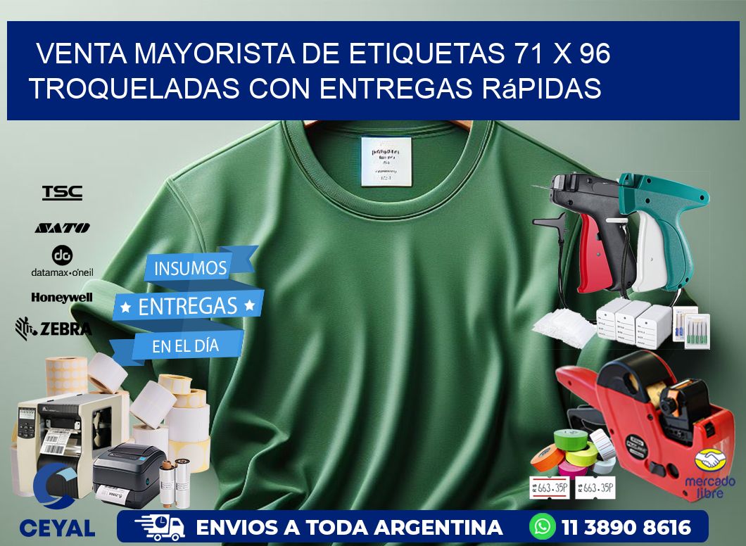 Venta mayorista de etiquetas 71 x 96 troqueladas con entregas rápidas