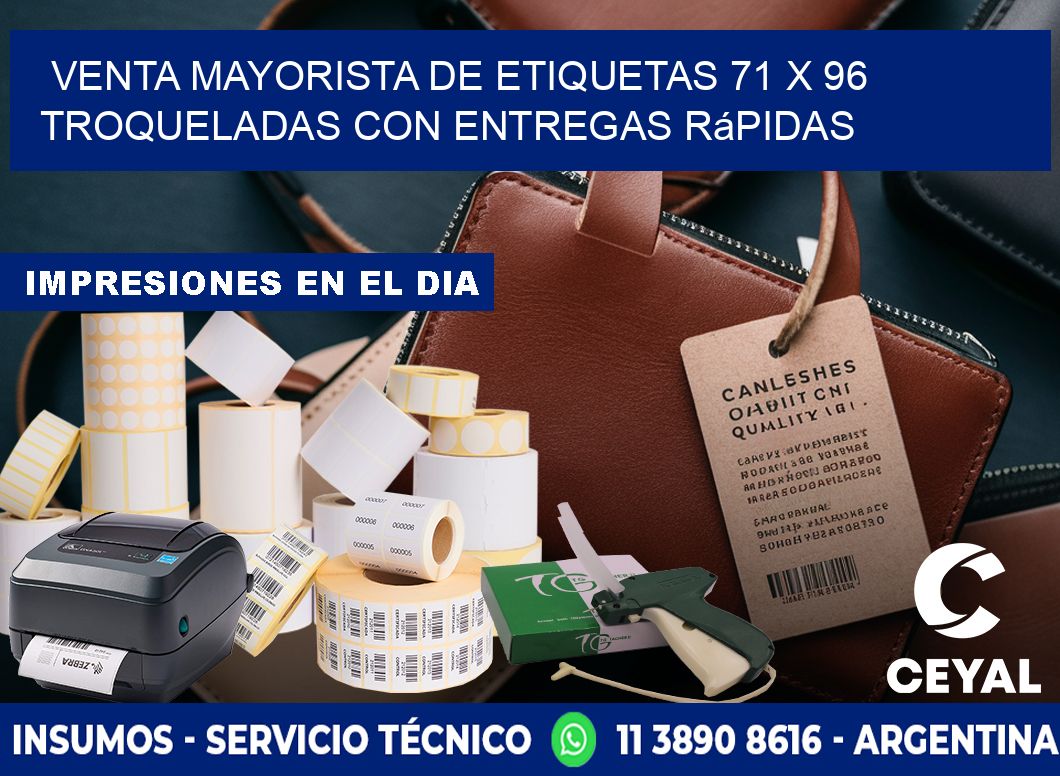 Venta mayorista de etiquetas 71 x 96 troqueladas con entregas rápidas