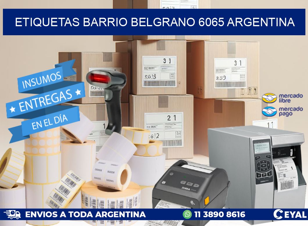 etiquetas barrio belgrano 6065 argentina