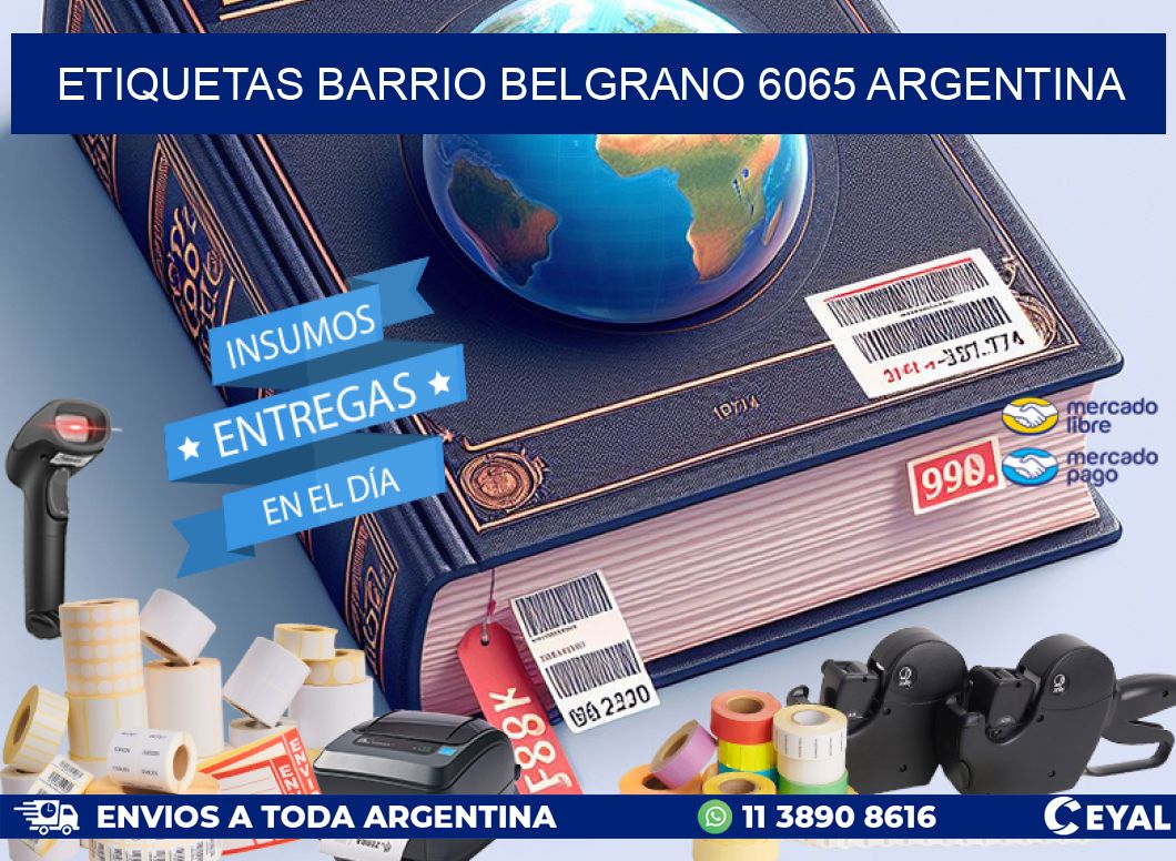 etiquetas barrio belgrano 6065 argentina