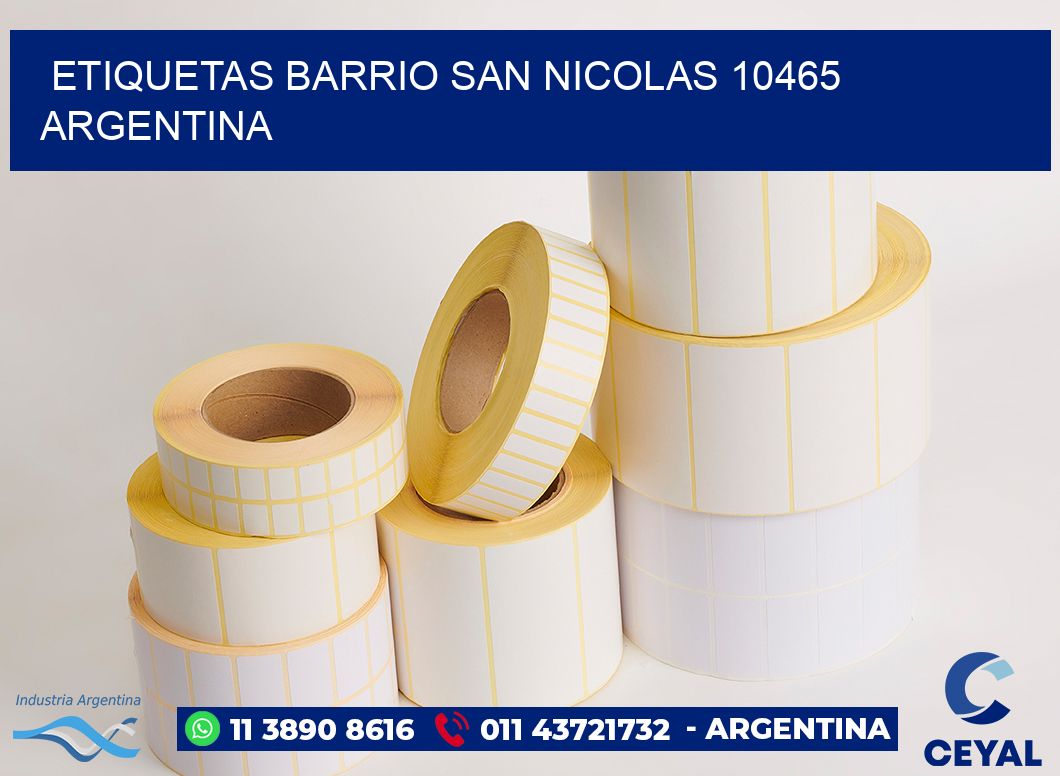 etiquetas barrio san nicolas 10465 argentina
